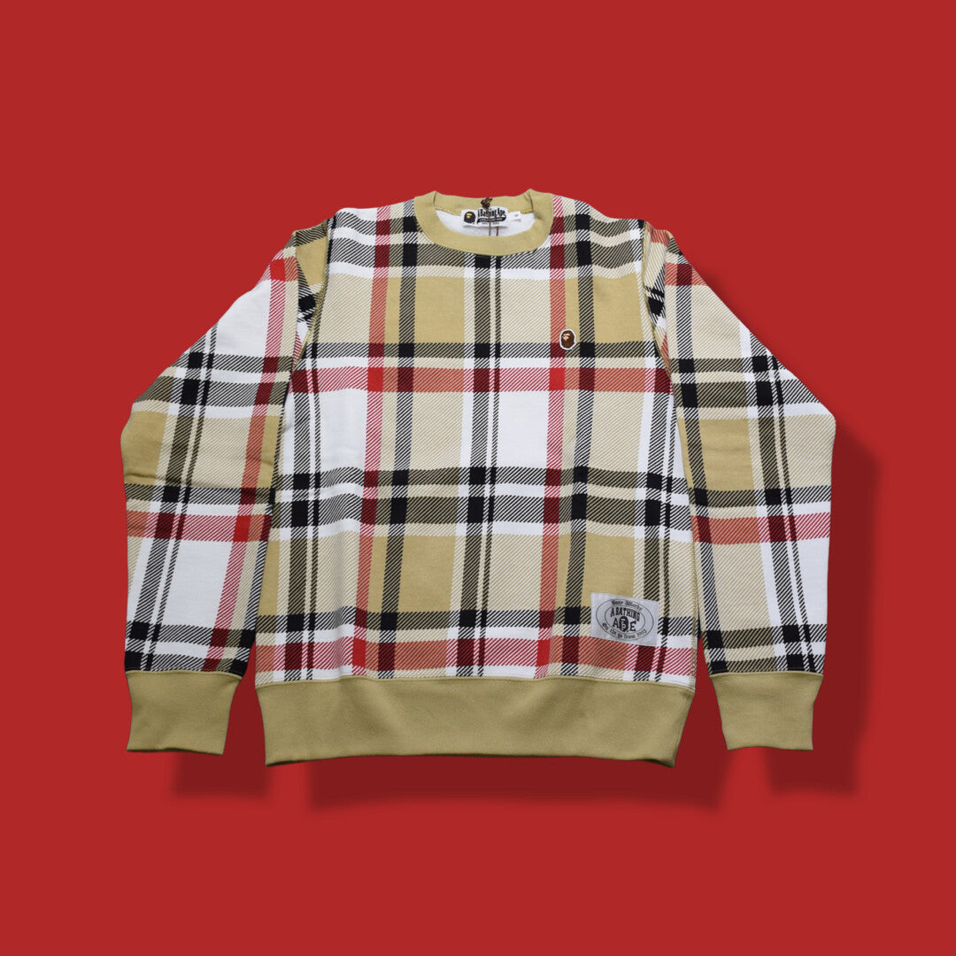 Bape check crewneck